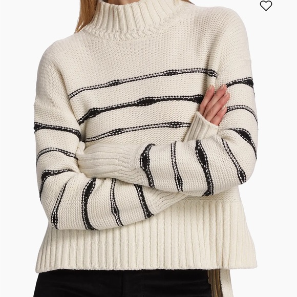 Veronica Beard Viori Wool-Blend Striped Sweater - Picture 3 of 7